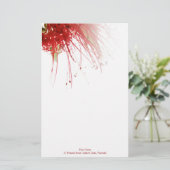 Bottlebrush Blume Stationery Briefpapier (Stehend Vorderseite)