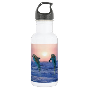 Bottlenose-Delphin am Sonnenaufgang Trinkflasche