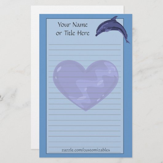Bottlenose-Delphin-Briefpapier Briefpapier (Vorne/Hinten)