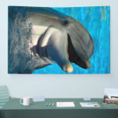 Bottlenose Delphin Head Banner (Messe)