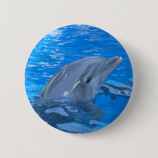 Bottlenose-Delphin-rundes Button (Vorderseite)