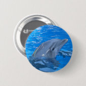 Bottlenose-Delphin-rundes Button (Vorne & Hinten)