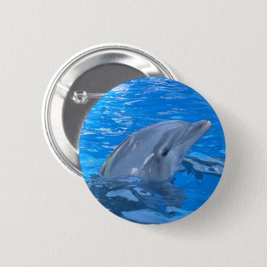 Bottlenose-Delphin-rundes Button (Vorne & Hinten)