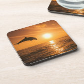 Bottlenose-Delphinspringen Untersetzer (Linke Seite)