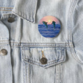 Bottlenose Dolphin bei Sonnenaufgang Button (Beispiel)