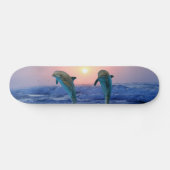 Bottlenose Dolphin bei Sonnenaufgang Skateboard (Horizontal)