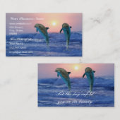 Bottlenose Dolphin bei Sonnenaufgang Visitenkarte (Vorne/Hinten)