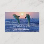Bottlenose Dolphin bei Sonnenaufgang Visitenkarte (Rückseite)