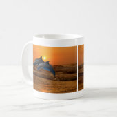 Bottlenose Dolphin bei Sonnenuntergang Kaffeetasse (Vorderseite Links)