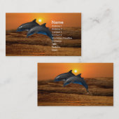 Bottlenose Dolphin bei Sonnenuntergang Visitenkarte (Vorne/Hinten)