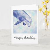 Bottlenose Dolphin BIrthday Card Karte (Gelbe Blume)