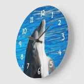 Bottlenose Dolphin Große Wanduhr (Winkel)