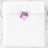 Bottlenose Dolphin Herz-Aufkleber (Tasche)