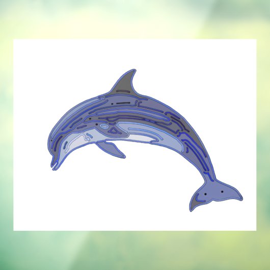 Bottlenose Dolphin Line Art Design Fensteraufkleber (Blatt 3)