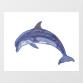 Bottlenose Dolphin Line Art Design Fensteraufkleber (Blatt)