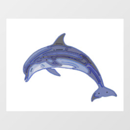 Bottlenose Dolphin Line Art Design Fensteraufkleber