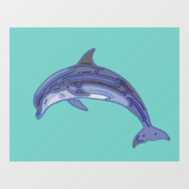 Bottlenose Dolphin Line Art Design Fensteraufkleber