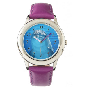 Bottlenose Dolphin looks at the camera under water Armbanduhr