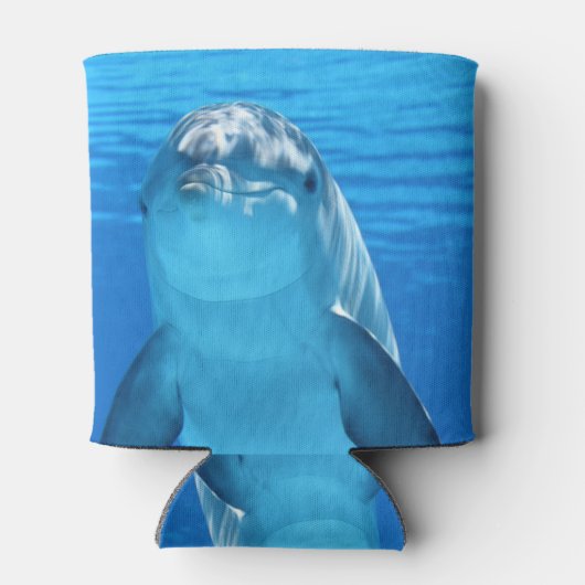 Bottlenose Dolphin looks at the camera under water Dosenkühler (Rückseite)