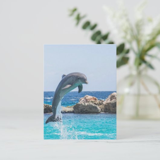 Bottlenose Dolphin Postkarte (Stehend Vorderseite)