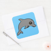 Bottlenose Dolphin Quadratischer Aufkleber (Umschlag)