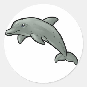 Bottlenose Dolphin Runder Aufkleber