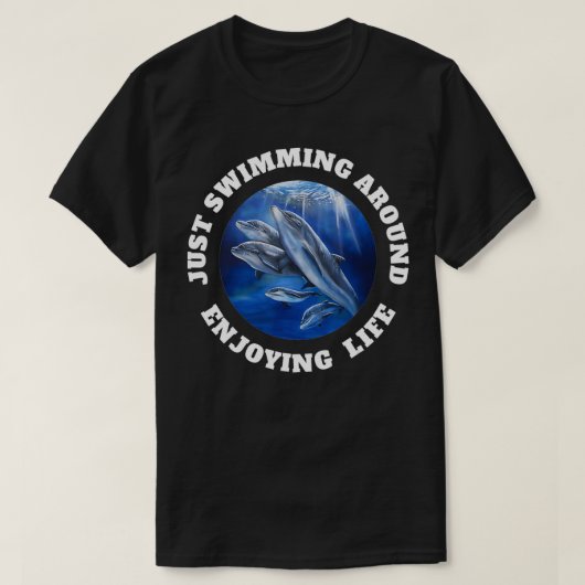 Bottlenose dolphins just swimming T-Shirt (Design vorne)