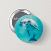 Bottlenosed Delphin Unterwasser Button (Vorne & Hinten)