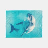Bottlenosed Delphin Unterwasser Fleecedecke (Vorderseite (Horizontal))