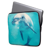 Bottlenosed Delphin Unterwasser Laptopschutzhülle (Vorderseite Links)
