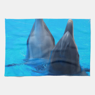 Bottlenosedelphin-Fischmarineozean unter Wasser Geschirrtuch