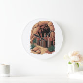 Bottles At A Cave Große Wanduhr (Zuhause)