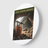 Bottles Beside A Cave Große Wanduhr (Winkel)