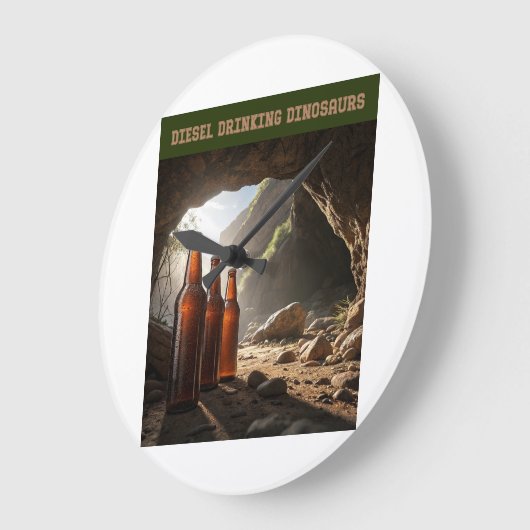 Bottles Beside A Cave Große Wanduhr (Winkel)