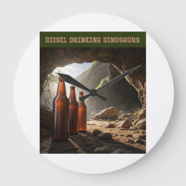 Bottles Beside A Cave Große Wanduhr