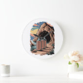 Bottles Near A Cave Entrance  Große Wanduhr (Zuhause)