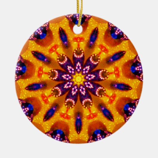 Bottletops Kaleidoskop Keramik Ornament (Vorne)