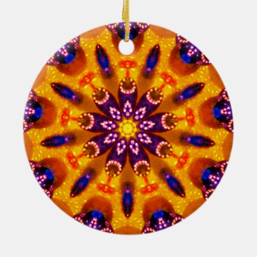 Bottletops Kaleidoskop Keramik Ornament (Hinten)