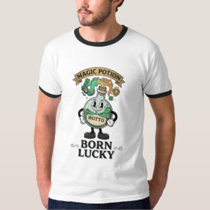 Botto Born Lucky Zaubertrank Retro-Cartoon-Maskott T-Shirt
