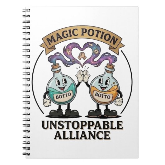 Botto Brand Unstoppable Alliance Retro Magic Potio Notizblock (Vorderseite)