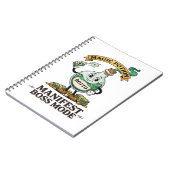 Botto Manifest Boss Mode Retro 1930s Cartoon Potio Notizblock (Linke Seite)