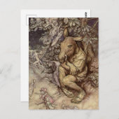 "Bottom and Titania" von Arthur Rackham Postkarte (Vorne/Hinten)