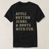 Bottom Jeans and Boots mit Pelz T-Shirt (Design vorne)