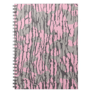 Bottom Lands Camo Rosa für Frauen und Mädchen Notizblock