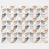 BOTTOM OF MY HEART 5 chow colors Fleecedecke (Vorderseite (Horizontal))