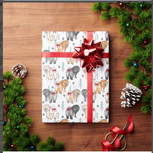 BOTTOM OF MY HEART 5 chow colors Geschenkpapier