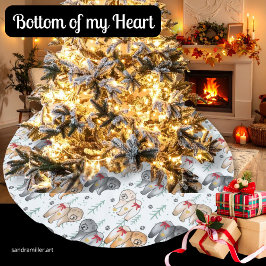 BOTTOM OF MY HEART 5 chow colors Polyester Weihnachtsbaumdecke