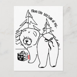 BOTTOM OF MY HEART chow holiday Postkarte