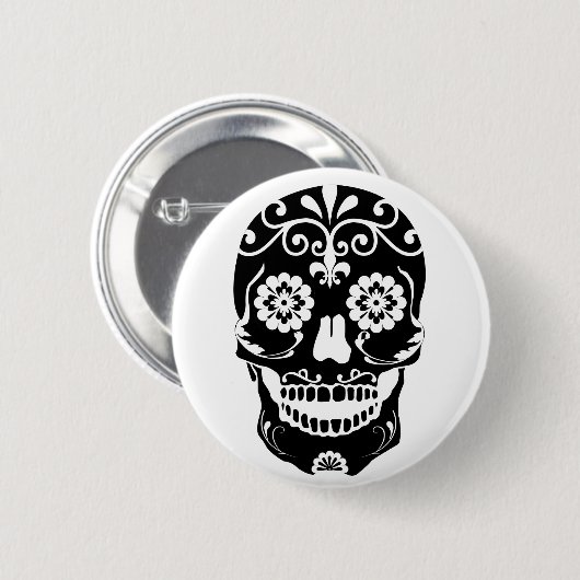 Bottom Sugar Skull Button (Vorne & Hinten)