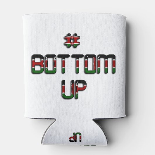 Bottom Up Kenya Peace Liebe und Unity Art Print Dosenkühler (Rückseite)